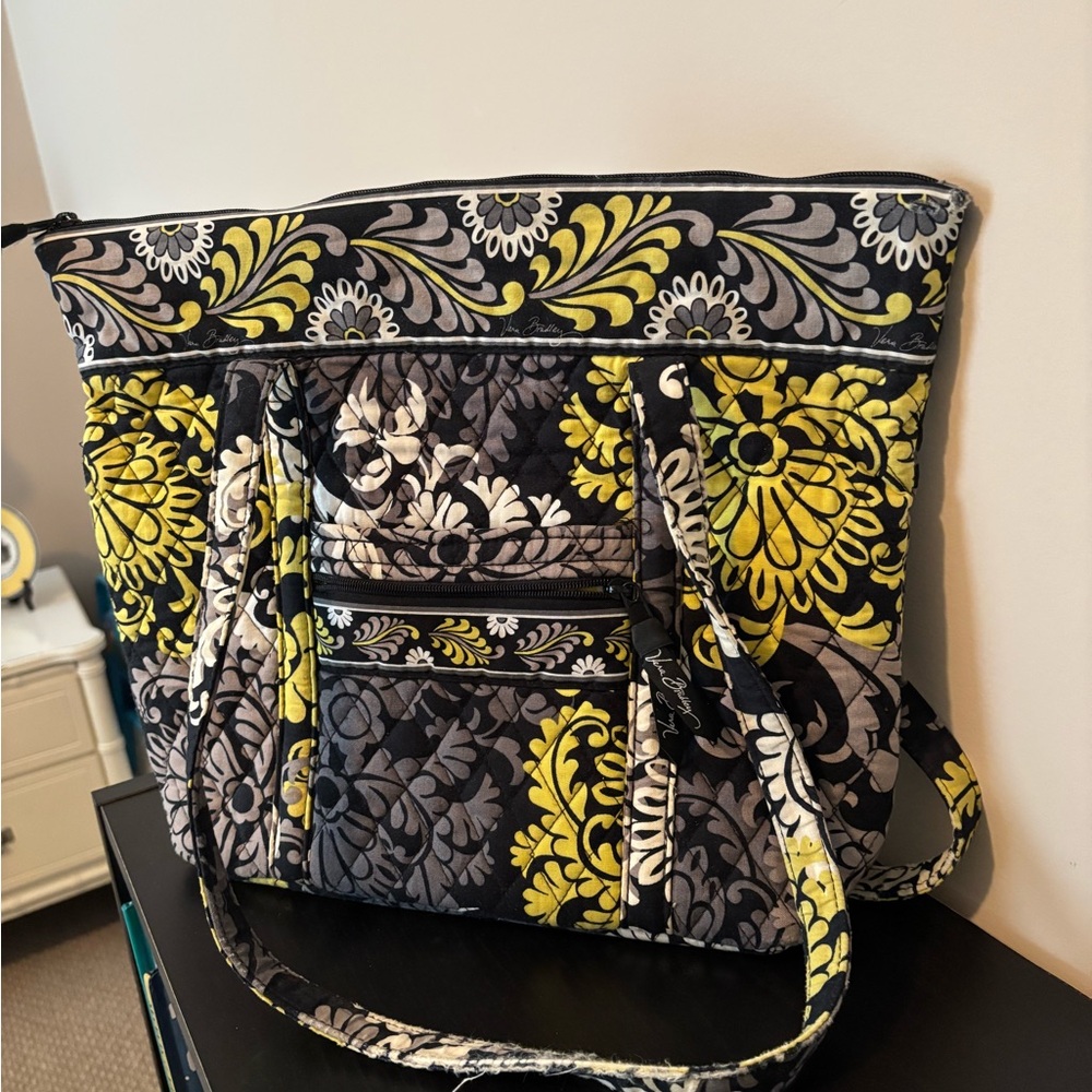 Vera Bradley Yellow & Black tote bag.